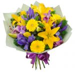 Bright mixed bouquet of flowers
