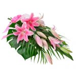 A bouquet of oriental lilies
