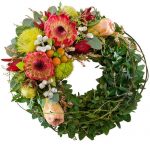 Indigenous flowers in a wreath