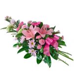 Spray of pink flowers suitable for service