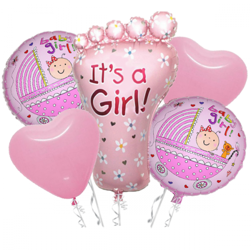 Baby girl balloons
